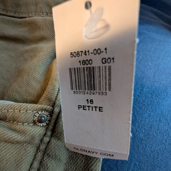 Old Navy Sky-Hi Green Wide Leg Pants | Extra High Rise Curvy | Size 16 Petite - Picture 3 of 7